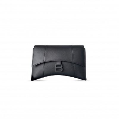 BALENCIAGA SMALL DOWN TOWN SHOULDER BAG IN BLACK 6164461SZHY1000 (25.4*16*8.4cm)